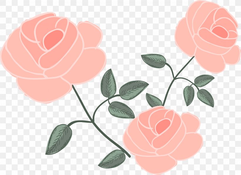 Rose Flower Euclidean Vector Drawing, PNG, 2540x1848px, Rose, Art, Drawing, Flora, Floral Design Download Free