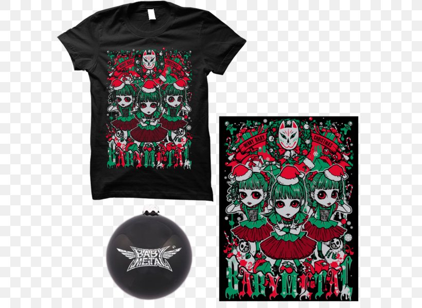 T-shirt BABYMETAL THE ONE LEGEND “2015” ～新春キツネ祭り～ Heavy Metal, PNG, 600x600px, Tshirt, Babymetal, Brand, Child, Christmas Download Free