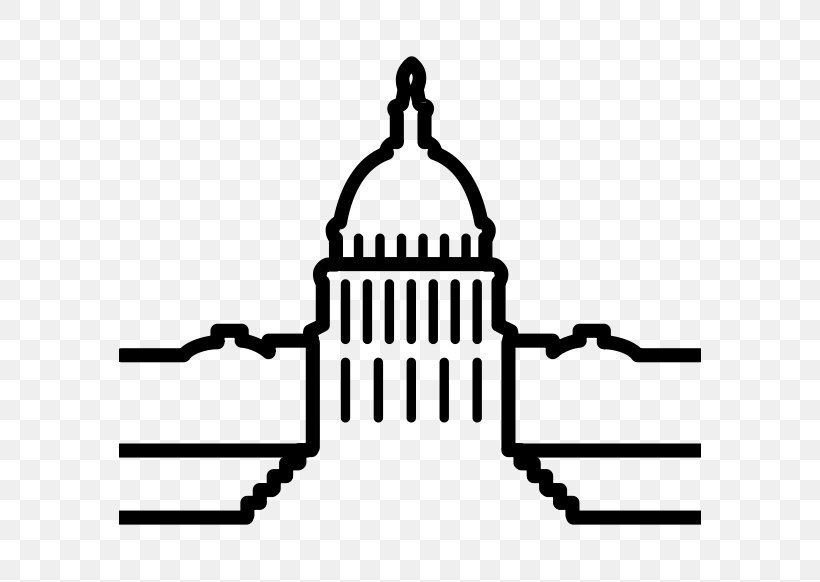 White House Clip Art, PNG, 582x582px, White House, Area, Artwork, Black, Black And White Download Free