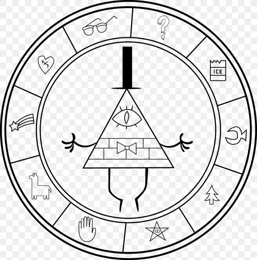 Bill Cipher Dipper Pines Robbie Symbol, PNG, 1024x1034px, Bill Cipher, Area, Art, Black And White, Character Download Free
