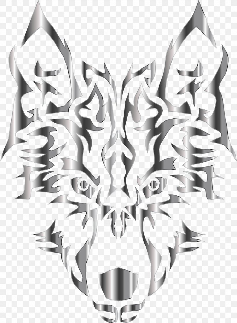 Desktop Wallpaper Gray Wolf Clip Art, PNG, 1700x2315px, Gray Wolf, Big Cats, Black And White, Bone, Carnivoran Download Free