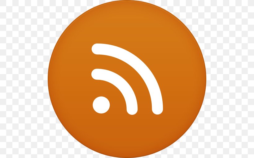 Symbol Sphere Orange Circle, PNG, 512x512px, Rss, Buffer, Icon Design, News Aggregator, Orange Download Free