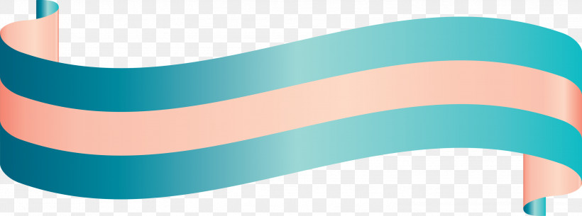 Ribbon S Ribbon, PNG, 2999x1117px, Ribbon, Aqua, Blue, Line, Material Property Download Free