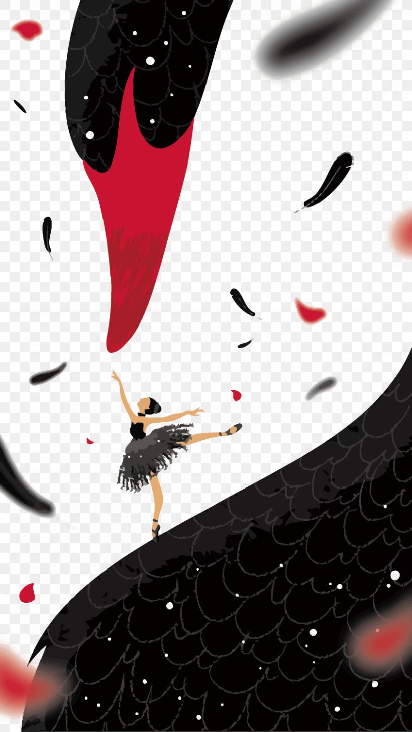 Illustration, PNG, 845x1500px, Poster, Black Swan, Black Swan Dance Double Controversy, Cartoon, Dance Download Free