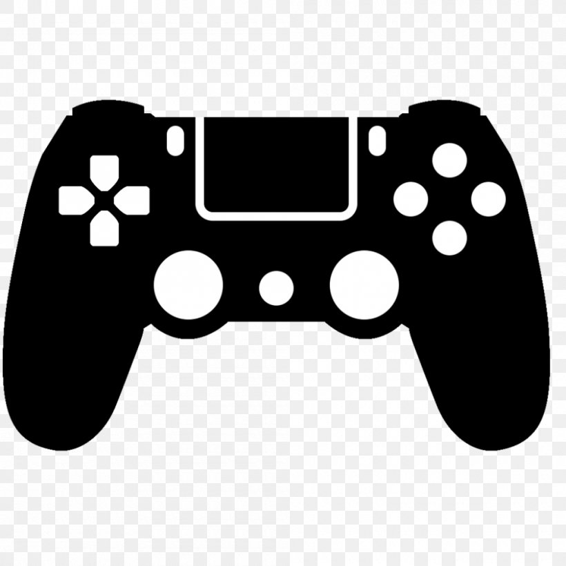 Sony DualShock 4 V2 PlayStation 4 Game Controllers, PNG, 1000x1000px, Sony Dualshock 4, All Xbox Accessory, Black, Black And White, Dualshock Download Free