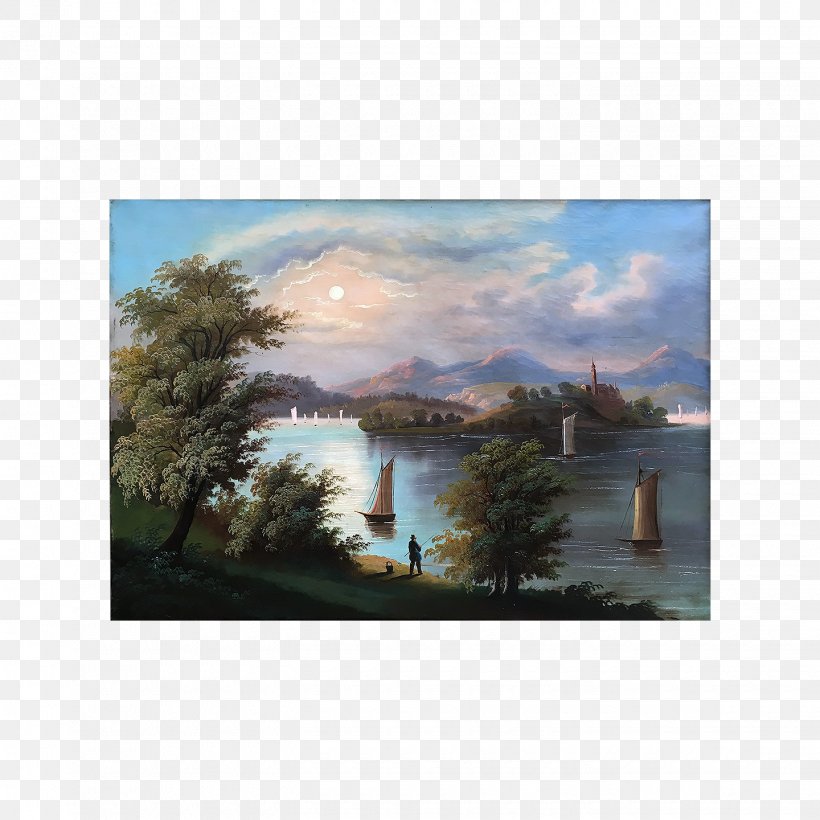 Watercolor Painting Picture Frames Loch, PNG, 1440x1440px, Painting, Inlet, Landscape, Loch, Paint Download Free