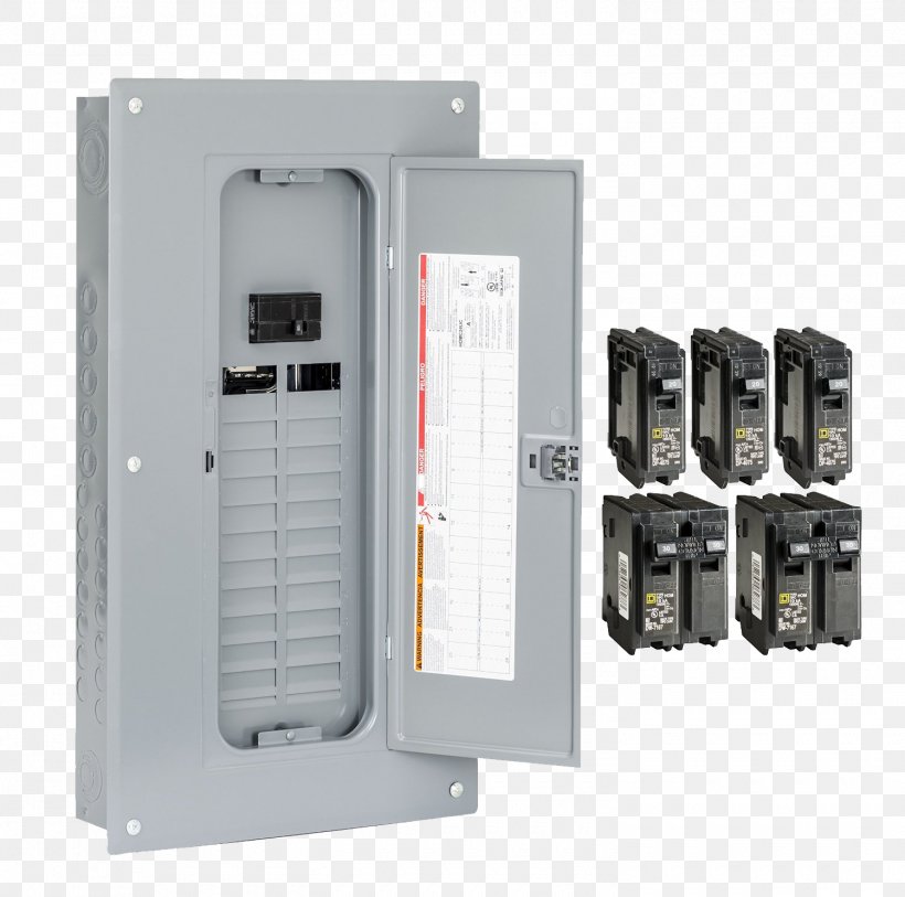 Distribution Board Circuit Breaker Electrical Network Square D Electricity, PNG, 1500x1489px, Distribution Board, Ac Power Plugs And Sockets, Ampere, Circuit Breaker, Electrical Load Download Free