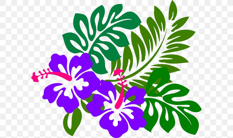 Hawaiian Hibiscus Flower Clip Art, PNG, 600x485px, Hawaii, Aloha, Artwork, Branch, Cuisine Of Hawaii Download Free