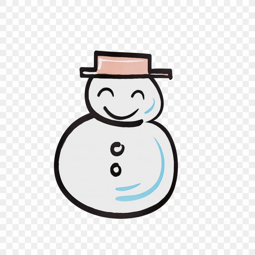 Snowman, PNG, 1181x1181px, Watercolor, Cartoon, Emoticon, Paint, Smile Download Free