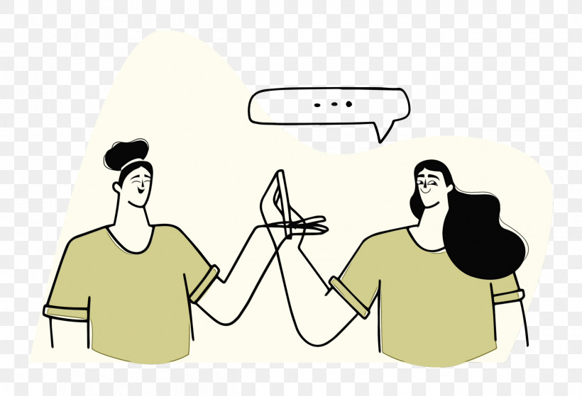 Yellow Conversation Font Joint Cartoon, PNG, 2500x1705px, Chatting, Behavior, Cartoon, Conversation, Hm Download Free