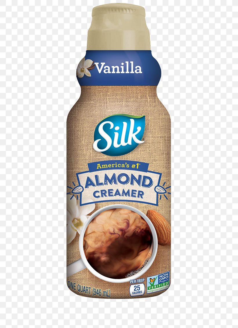 Almond Milk Non-dairy Creamer Silk, PNG, 496x1130px, Almond Milk, Almond, Caramel, Coffeemate, Cream Download Free