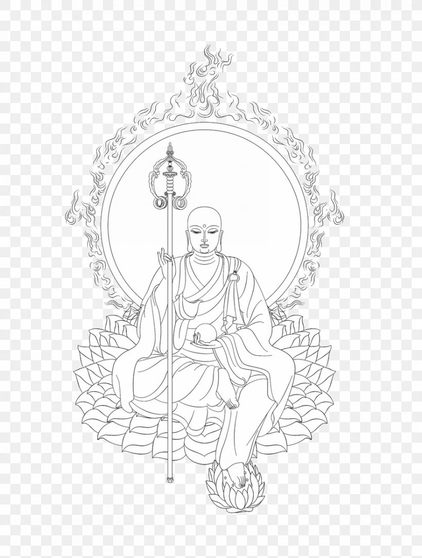 Mount Jiuhua Buddhahood Ku1e63itigarbha Buddhism Guanyin, PNG, 880x1164px, Mount Jiuhua, Art, Artwork, Black And White, Bodhisattva Download Free