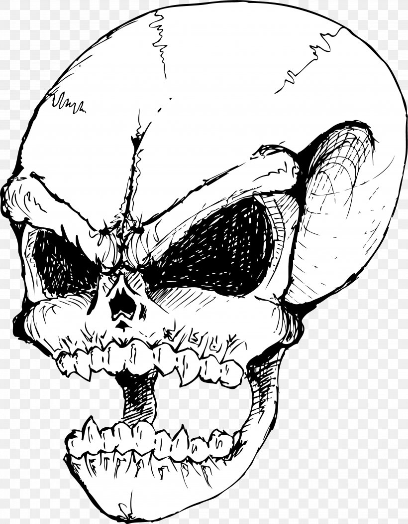 Skull Drawing, PNG, 3677x4716px, Skull, Bone, Death, Drawing, Evil Download Free
