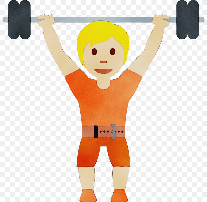 Barbell Weight Training Emoji Weightlifting Dumb-bell, PNG, 800x800px, Watercolor, Aamir Khan, Barbell, Dumbbell, Emoji Download Free
