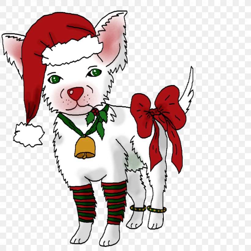 Christmas Ornament Canidae Santa Claus Dog, PNG, 900x900px, Watercolor, Cartoon, Flower, Frame, Heart Download Free