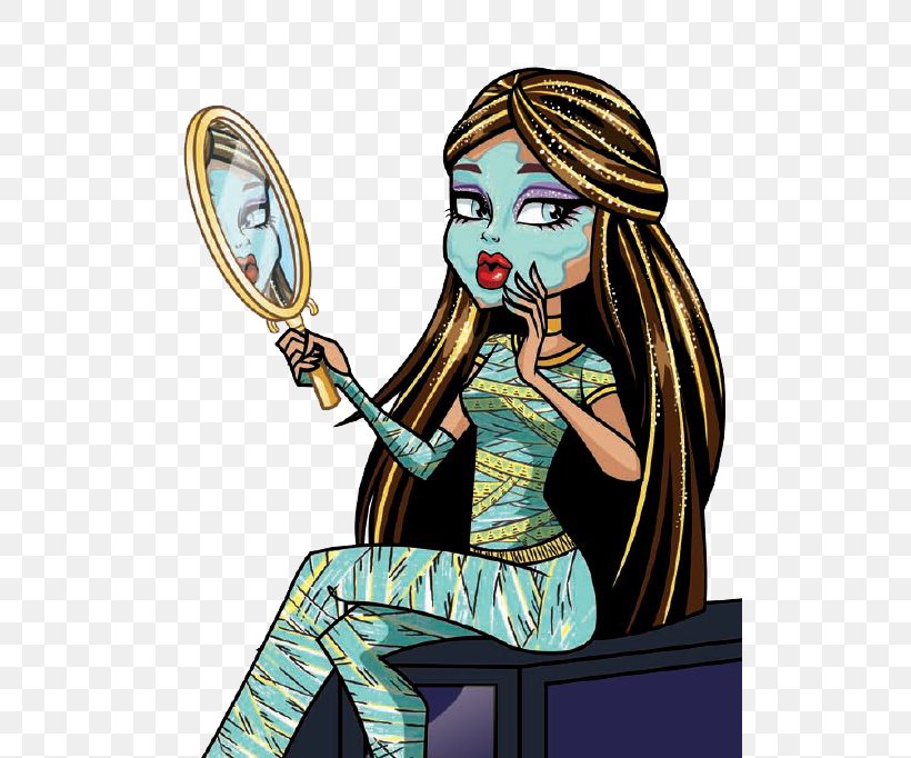 Monster High: Ghoul Spirit Doll Monster High Cleo De Nile Frankie Stein, PNG, 517x682px, Watercolor, Cartoon, Flower, Frame, Heart Download Free