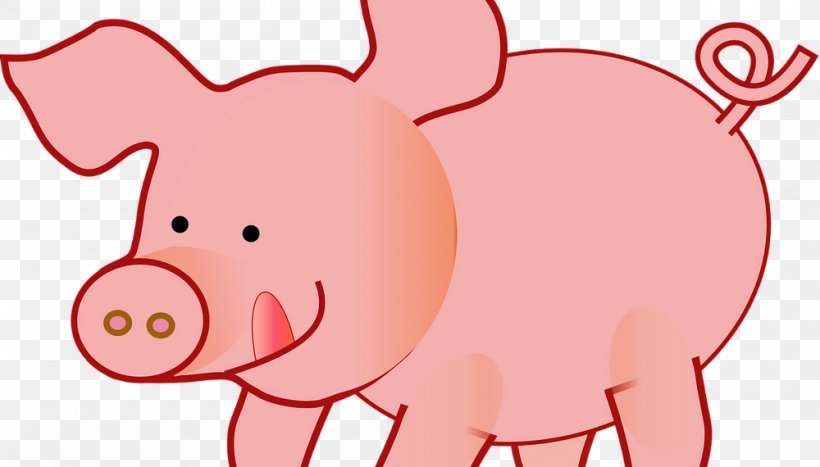 Domestic Pig Clip Art Vector Graphics Piggy, PNG, 1000x570px, Pig, Animal Figure, Cartoon, Domestic Pig, Drawing Download Free