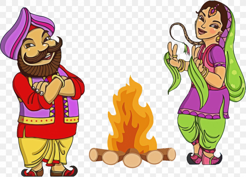 Lohri Happy Lohri, PNG, 3000x2166px, Lohri, Cartoon, Gesture, Happy Lohri Download Free