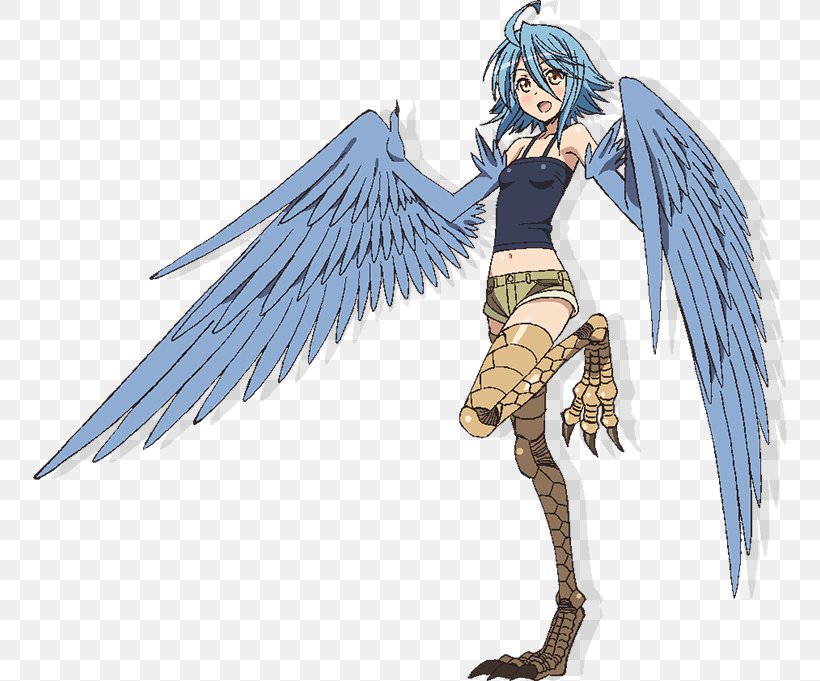 Monster Musume Harpy Drawing, PNG, 754x681px, Watercolor, Cartoon, Flower, Frame, Heart Download Free