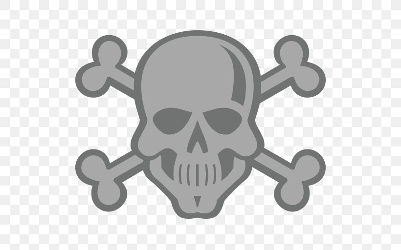 Skull And Bones Skull And Crossbones Symbol Emoji, PNG, 512x512px, Skull And Bones, Bone, Cross, Death, Emoji Download Free