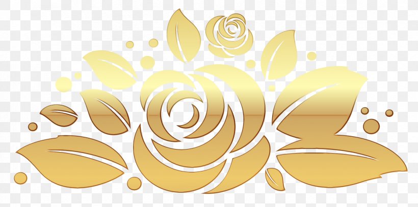 Gold Leaf, PNG, 1674x832px, Gold, Leaf, Plant, Rose, Yellow Download Free