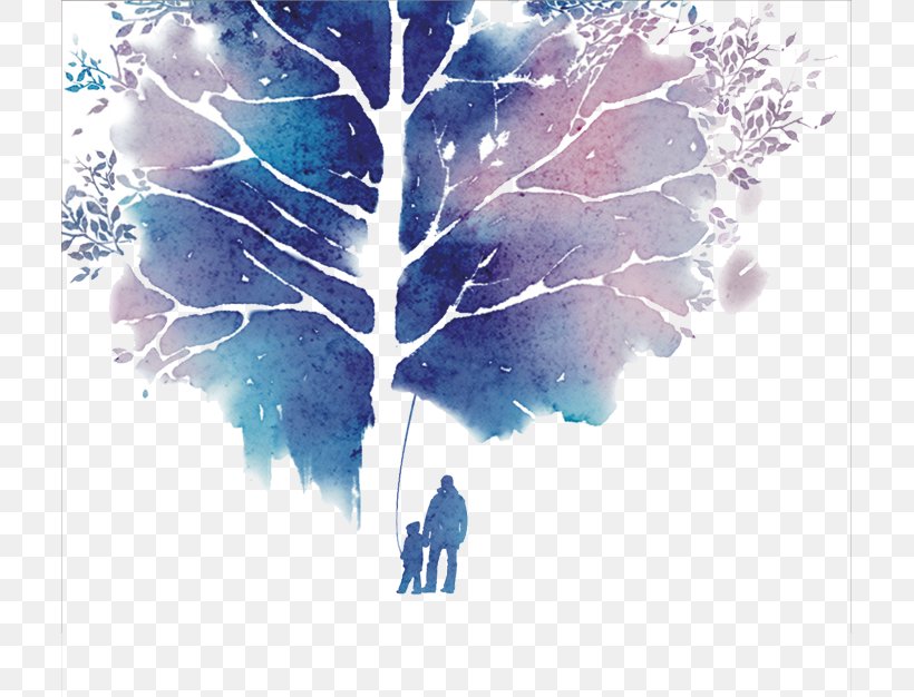 Watercolor Painting Drawing Negative Space, PNG, 709x626px, Watercolor Painting, Art, Branch, Drawing, Landscape Painting Download Free