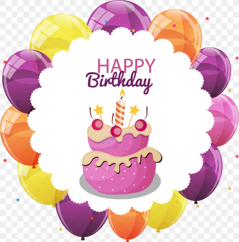 Birthday Cake Cupcake, PNG, 876x887px, Birthday Cake, Balloon, Banner, Birthday, Birthday Card Download Free