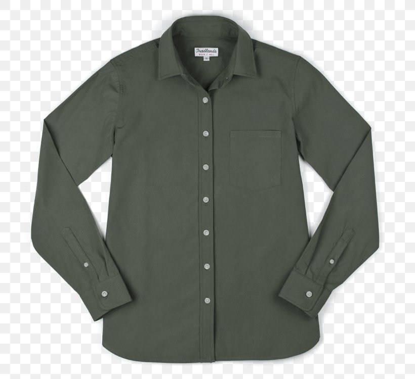 Dress Shirt Long-sleeved T-shirt Olive Long-sleeved T-shirt, PNG, 750x750px, Dress Shirt, Black, Button, Jacket, Khaki Download Free