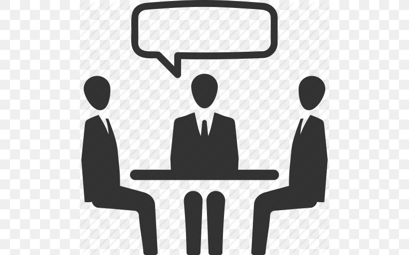 Job Interview Meeting Business, PNG, 512x512px, Job Interview, Black And White, Brand, Business, Business Process Download Free