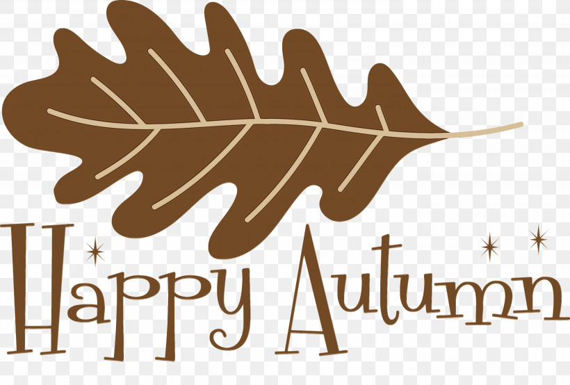 Logo Font Leaf Tree Meter, PNG, 3000x2028px, Happy Autumn, Biology, Hello Autumn, Leaf, Logo Download Free