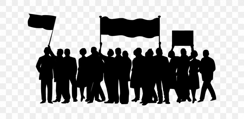 Protest Social Media Organization Policy Community, PNG, 2400x1172px, Protest, Black And White, Brand, Business, Communication Download Free