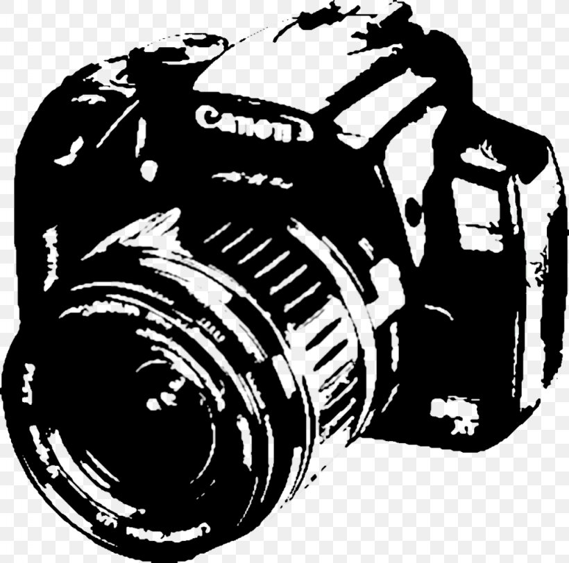 Canon EOS 6D Camera Clip Art, PNG, 1024x1015px, Canon Eos 6d, Automotive Tire, Black And White, Brand, Camera Download Free