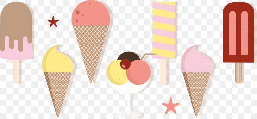 Ice Cream Cone Illustration, PNG, 2312x1072px, Ice Cream, Brand, Dairy Product, Food, Heart Download Free