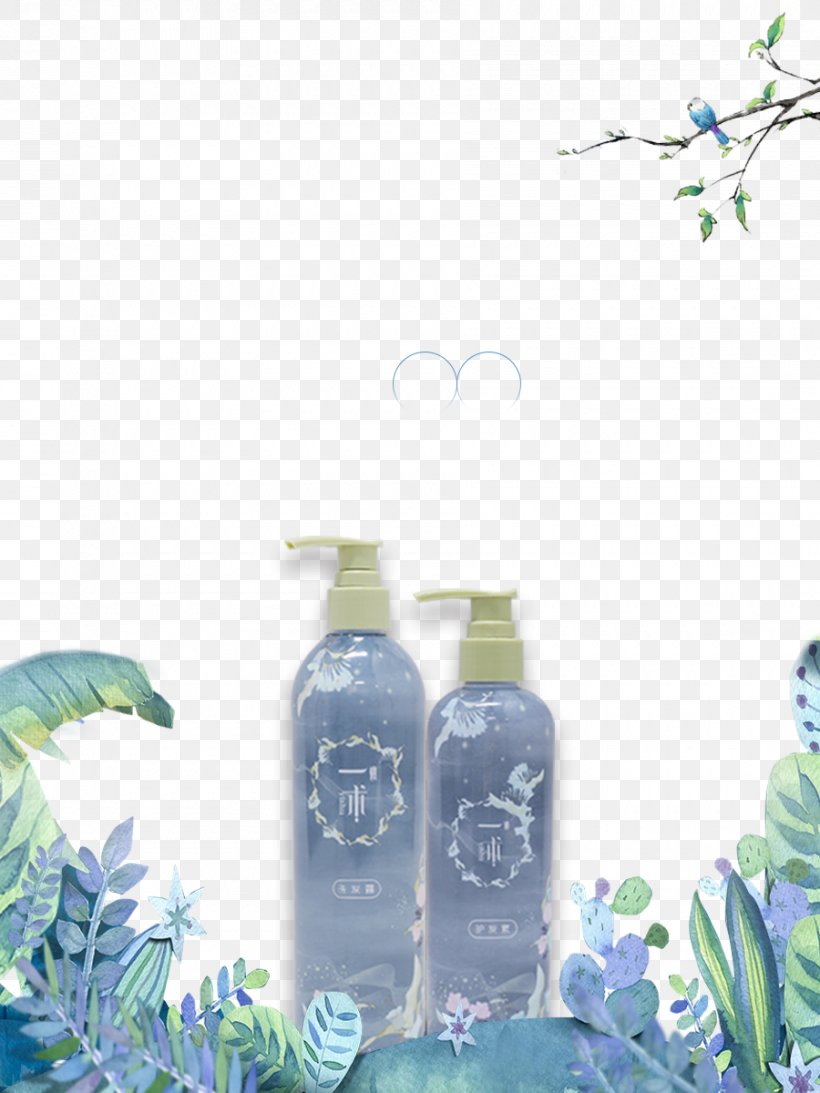 Shampoo Leaf Scalp Icon, PNG, 900x1200px, Shampoo, Blue, Bottle, Capelli, Drinkware Download Free