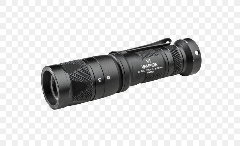 Flashlight Infrared Light-emitting Diode SureFire V2 Vampire, PNG, 700x500px, Flashlight, Bateria Cr123, Camera Lens, Electric Battery, Gun Lights Download Free