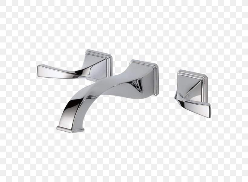 Brizo 65830LF Virage Two Handle Wall-Mount Lavatory Faucet Faucet Handles & Controls Sink Toilet Bathroom, PNG, 600x600px, Faucet Handles Controls, Bathroom, Baths, Bathtub Accessory, Brass Download Free