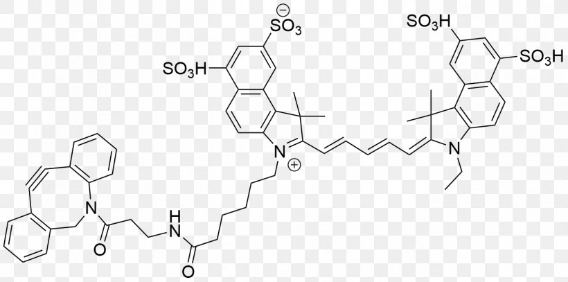 Cyanine Dye Fluorescence Sulfonate /m/02csf, PNG, 1367x679px, Cyanine, Alkyne, Area, Auto Part, Black And White Download Free