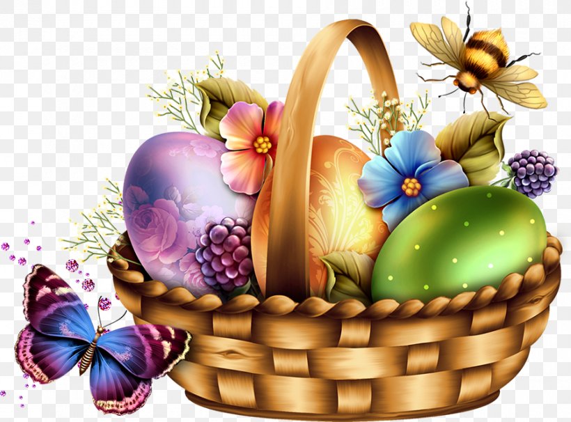 Easter Bunny Easter Egg Clip Art, PNG, 900x666px, Easter Bunny, Basket, Butterfly, Easter, Easter Basket Download Free