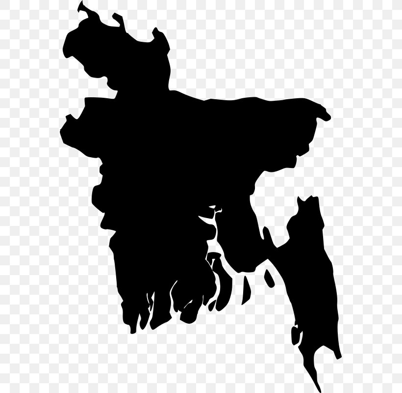 Bangladesh Vector Map Royalty-free, PNG, 575x800px, Bangladesh, Black, Black And White, Carnivoran, Dog Like Mammal Download Free