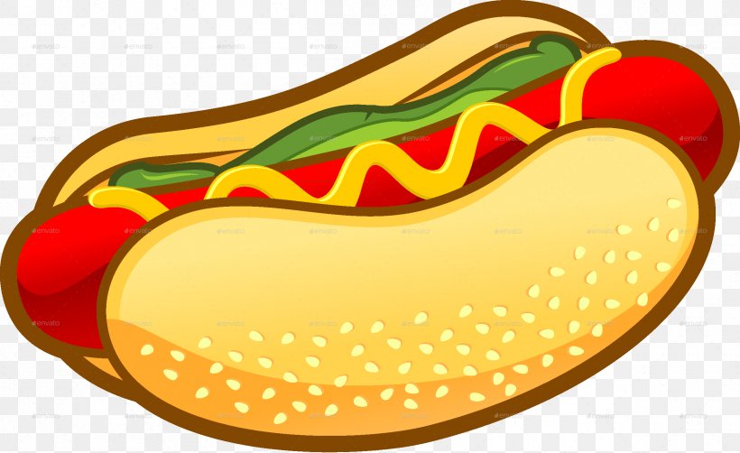 Hot Dog Hamburger Fast Food Clip Art, PNG, 2400x1471px, Hot Dog, Bun, Dog, Fast Food, Food Download Free