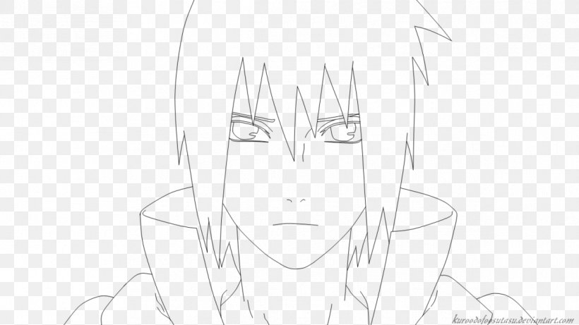 Sasuke Uchiha Line Art Drawing Clan Uchiha Sketch, PNG, 1191x670px, Watercolor, Cartoon, Flower, Frame, Heart Download Free