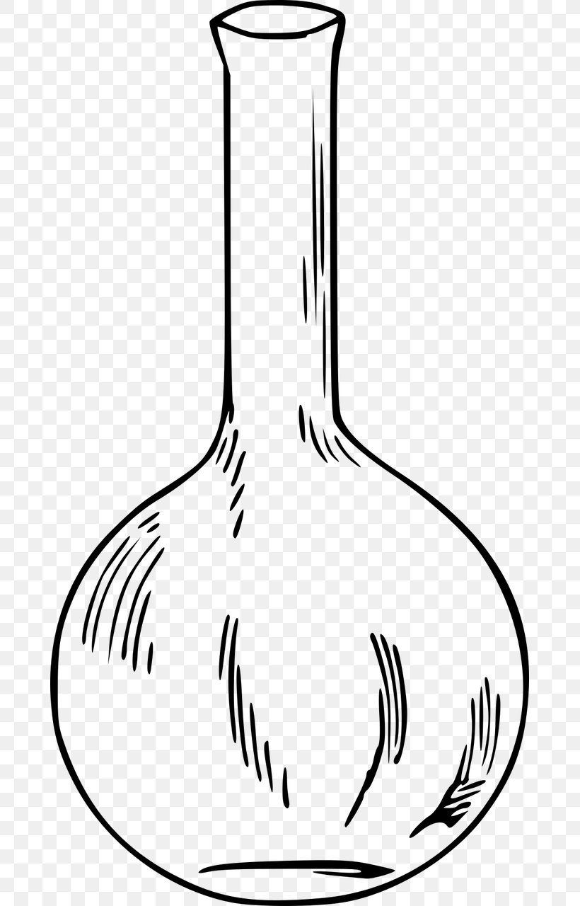 Laboratory Flasks Chemistry Glass Erlenmeyer Flask, PNG, 677x1280px, Laboratory Flasks, Artwork, Beak, Beaker, Black And White Download Free