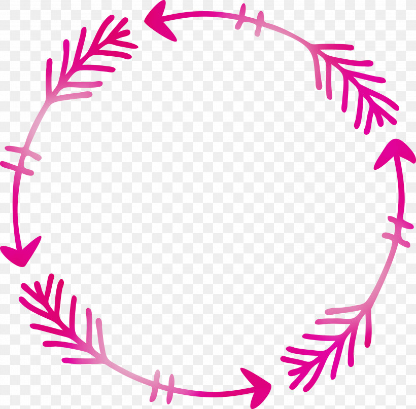 Pink Magenta Circle Line, PNG, 3000x2956px, Boho Arrow Frame, Boho Arrow, Circle, Line, Magenta Download Free