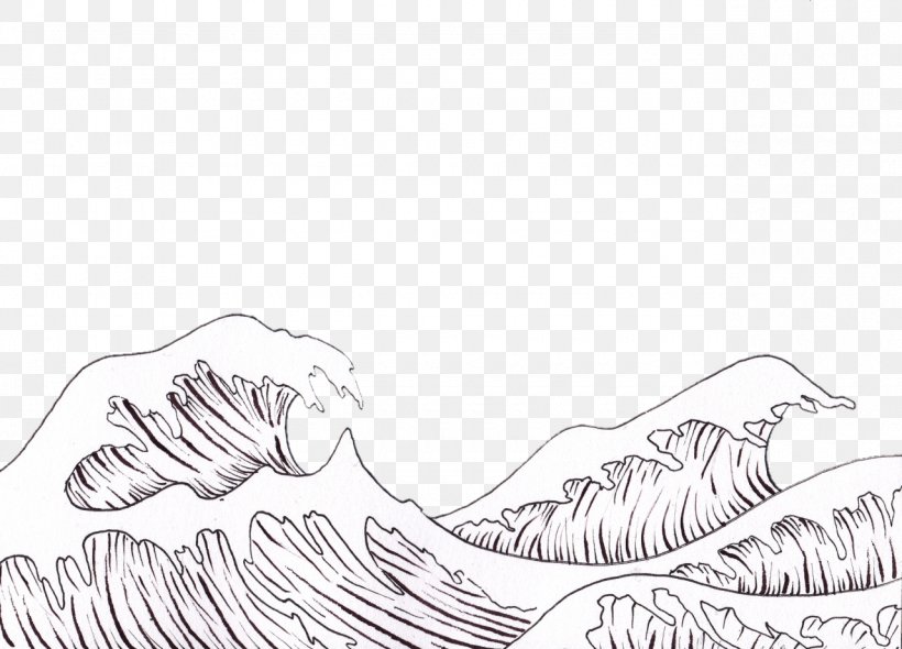 The Great Wave Off Kanagawa Drawing Wind Wave Art, PNG, 1280x922px, Great Wave Off Kanagawa, Art, Artist, Artwork, Black And White Download Free