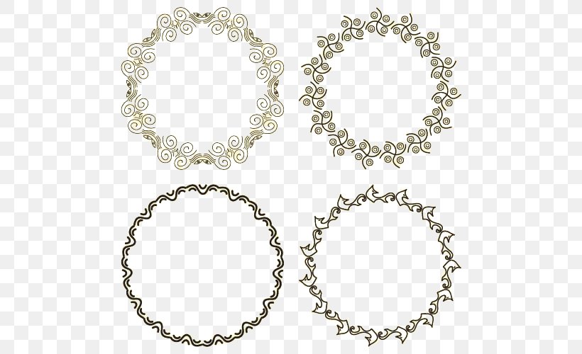 Vector Circle Border, PNG, 500x500px, Disk, Arc, Area, Black And White, Body Jewelry Download Free