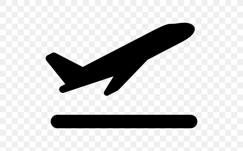 Airplane Aircraft Takeoff Clip Art, PNG, 512x512px, Airplane, Air Travel, Aircraft, Black And White, Cargo Aircraft Download Free