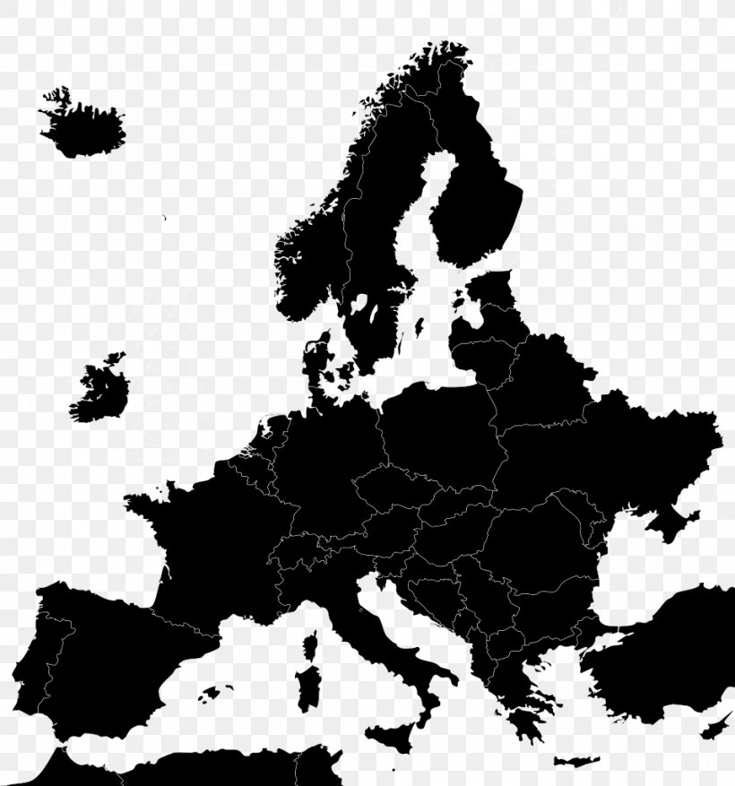Europe Vector Map, PNG, 957x1024px, Europe, Art, Black, Black And White, Blank Map Download Free