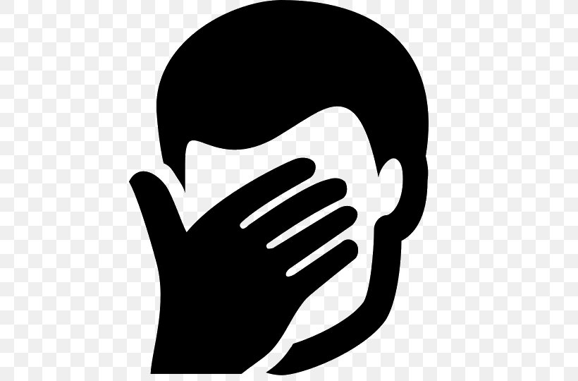 Facepalm Emoticon, PNG, 540x540px, Facepalm, Black And White, Emoji, Emoticon, Finger Download Free