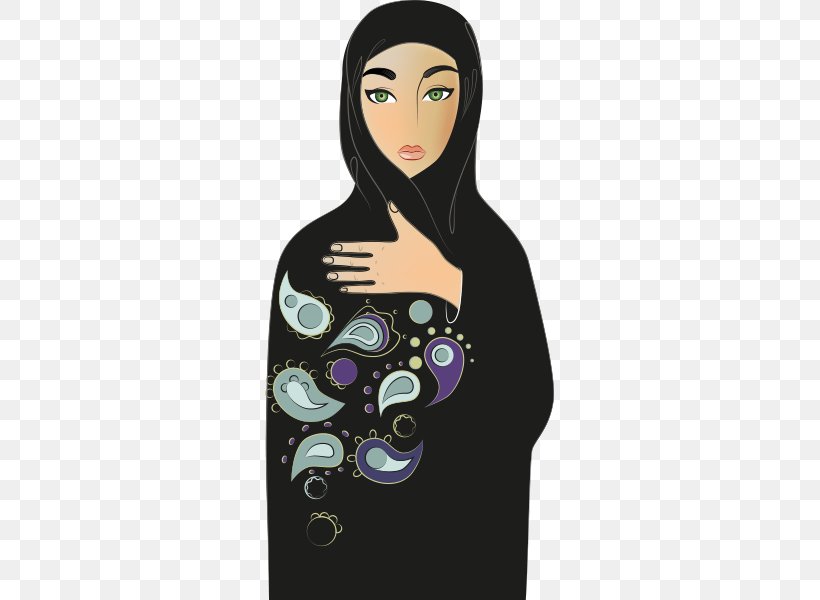 Hijab Cartoon, PNG, 468x600px, Woman, Bijin, Black Hair, Cartoon, Drawing Download Free