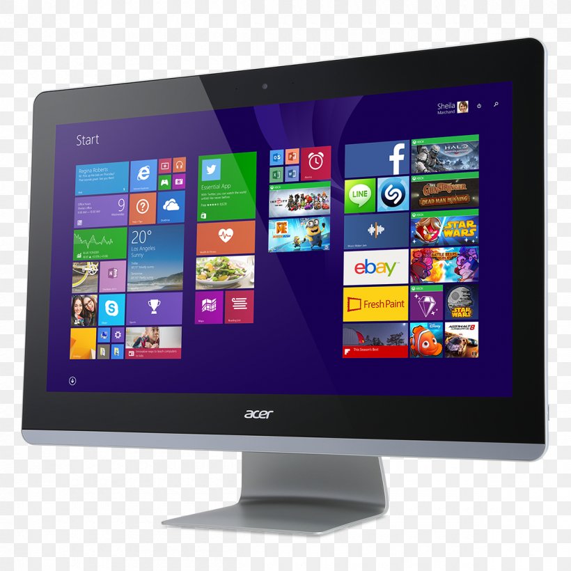 Laptop All-in-one Acer Aspire Desktop Computers Intel Core, PNG, 1200x1200px, Laptop, Acer, Acer Aspire, Acer Aspire Predator, Allinone Download Free